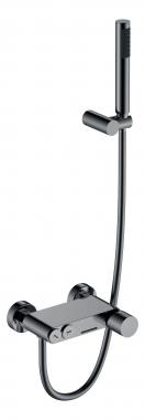 Смеситель STICK для ванны Shine Gun Metall c ручкой DIAMOND	
