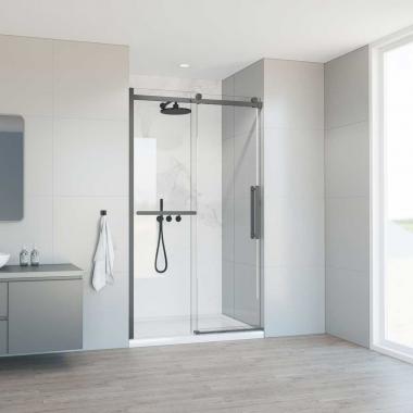 Душевая дверь Como Soft VDS-1CS110CLGM, 1100, вороненая сталь, стекло прозрачное	