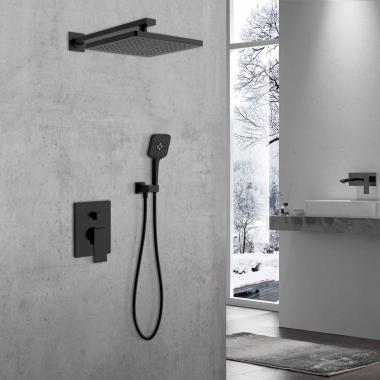 Душевой комплект Next VSFW-1N1MB, встраиваемый, 2 режима, ограничитель давления Hi Box, черный	