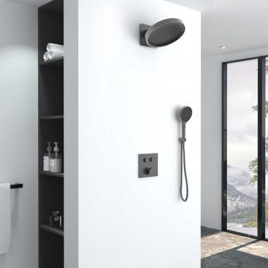 Душевой комплект Inspire VSFW-421I3GM встраиваемый, двухрежимный, вороненая сталь	