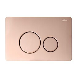 Комплект подвесной унитаз ABBER Rechteck AC1201MB черный матовый с инсталляцией AC0105 и кнопкой AC0121RG золото розовое