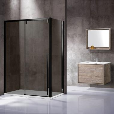 Душевой уголок Lugano VSR-1L9012CGB-1, 1200*900, черный, стекло тонированное Vincea VSR-1L9012CGB-1	