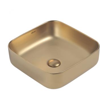 Раковина накладная ABBER Rechteck AC2211MMG золото матовое	