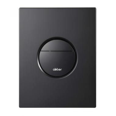 Кнопка смыва ABBER AC0126MB пневматическая, черная матовая	