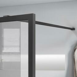 Душевая перегородка Walk-In VSW-1HC800CFGM, 800*2000, вороненая сталь, стекло прозрачное/рифленое