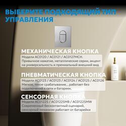 Кнопка смыва ABBER AC0124 пневматическая, хром глянцевый