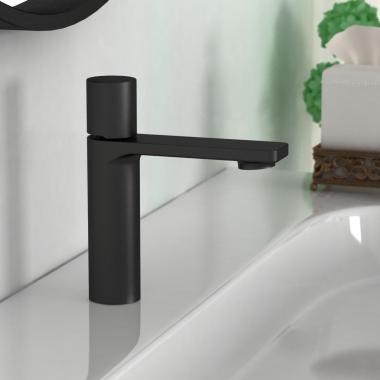 Смеситель для раковины Vogue VBF-4V3MB, черный	