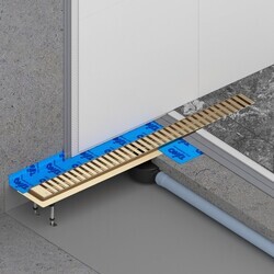 Душевой лоток TIMO Drain System 600 с вставкой lines, золото матовое