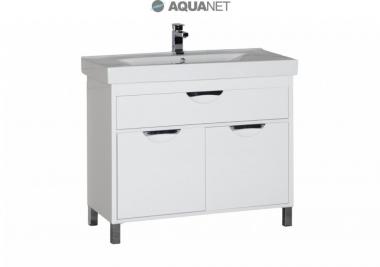 Мебель для ванной тумба Aquanet Гретта 100 белая ящик 2 дверки 179199	