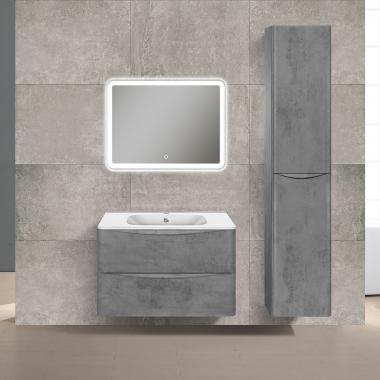 База под раковину Paola 800 подвесная, 2 выкатных ящика soft close, Beton	
