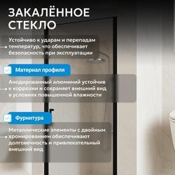 Душевая дверь ABBER Sonnenstrand AG04080B