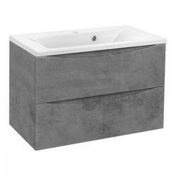 База под раковину Mia 800 подвесная, 2 выкатных ящика soft close, Beton