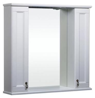  Зеркальный шкаф Bas Варна с шкафчиком 105 белый	