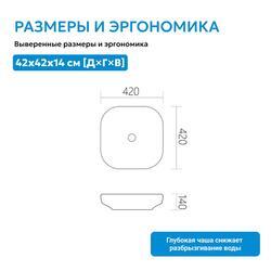 Раковина накладная ABBER Rechteck AC2217MW белая матовая