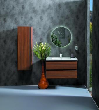 Мебель для ванной тумба Capolda 85cm 2полки Dark wood (849-085-D)	