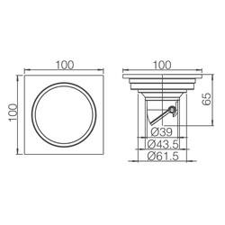 Душевой трап ABBER AE79A100B черный матовый