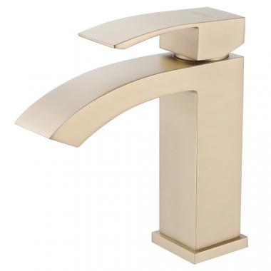 Смеситель ABBER Wasserfall AF8610G для раковины, золото матовое	