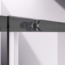 Душевой уголок Slim-N VSR-4SN8014CLGM, 1400*800, вороненая сталь, стекло прозрачное
