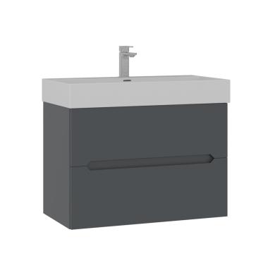 Тумба с раковиной ORKA Malta 80 подвесная, антрацит матовый	