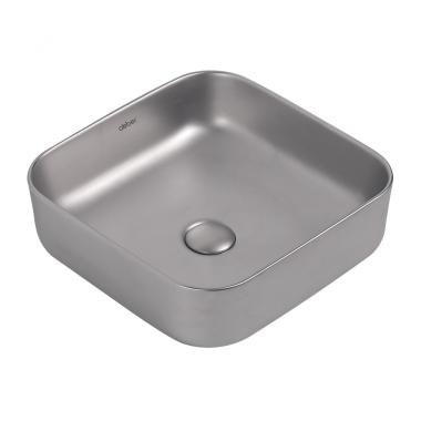 Раковина накладная ABBER Rechteck AC2211MS серебро матовое	