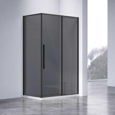 Душевой уголок Slim-N VSR-4SN9011CGB, 1100*900, черный, стекло тонированное	