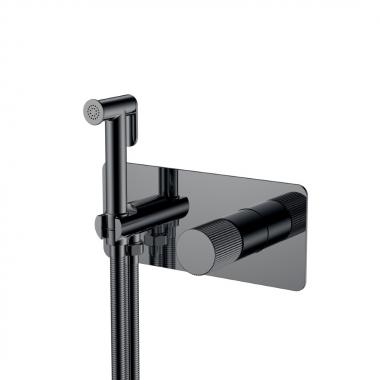 Смеситель гигиенический STICK Shine Gun Metal LINEA	