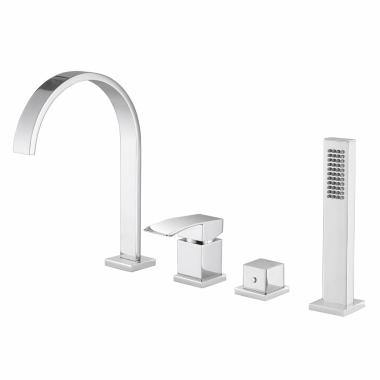 Смеситель ABBER Wasserfall AF8613 на борт ванны, хром	