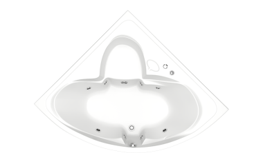 Отдельно стоящая ванна Bas Дрова с гидромассажем 160x160	