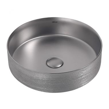 Раковина накладная ABBER Bequem AC2109BSM серебро матовое	