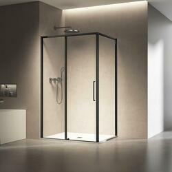 Душевой уголок Slim 8mm VSR-6SL8011CLB, 1100*800, черный, стекло прозрачное