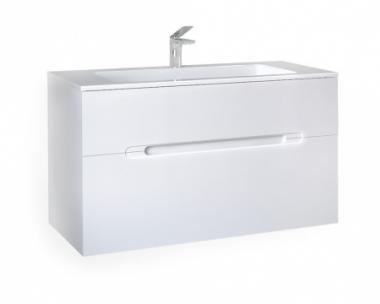 Мебель для ванной тумба Jorno Modul 100 подвесная Белая (Mоl.01.97/P/W)	