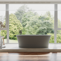 Ванна из искусственного камня ABBER Stein AS9683MC бетон матовая