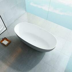 Ванна Solid Surface Vincea VBT-6S01MG, 1700*750*550, серый/белый мат., слив-перелив