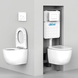 Унитаз ABBER Bequem AC1101MBE подвесной светло-бежевый матовый, безободковый
