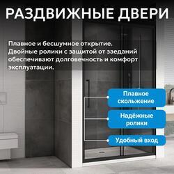 Душевая дверь ABBER Schwarzer Diamant AG30170BH