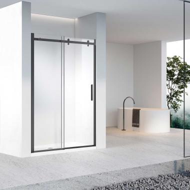 Душевая дверь Como-N VDS-4CN120CLB, 1200, черный, стекло прозрачное	