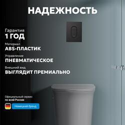 Кнопка смыва ABBER AC0124NG пневматическая, никель