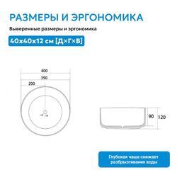 Раковина накладная ABBER Bequem AC2109MB черная матовая