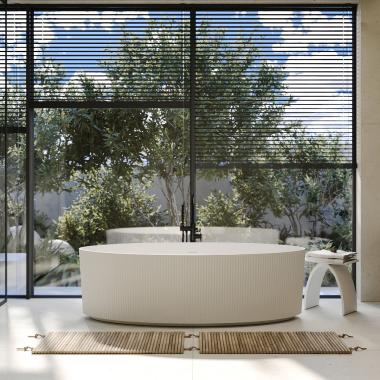 Ванна из искусственного камня ABBER Stein AS9627 белая матовая	