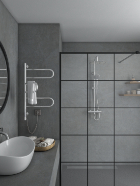 Полотенцесушитель электрический Vincea VTD-1R2CE 44х80, хром, таймер	