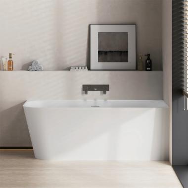 Ванна из искусственного камня ABBER Stein AS9680 R белая матовая	