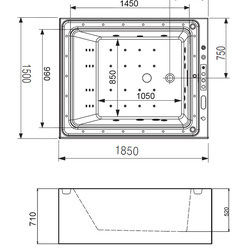 Акриловая ванна Gemy G9268 K