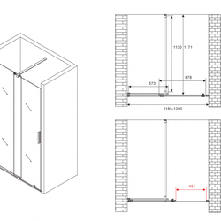 Душевая дверь ABBER Komfort AG90120