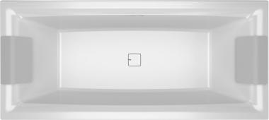 Отдельно стоящая ванна Riho Still square + светодиоды и подголовник с размещением на двух сторонах 170x75	