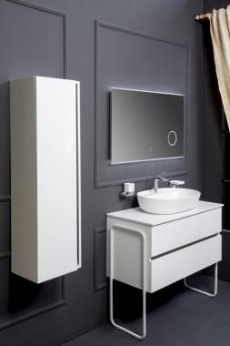 Пенал Vallessi 120*35*28,5cm Белый глянец	