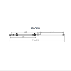 Душевой уголок Como-N VSR-4CN8013CL, 1300*800, хром, стекло прозрачное