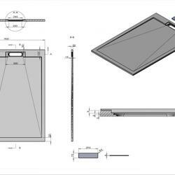 Поддон для душа из искусственного камня VST-4SRL9016W, 1600*900*25, белый матовый