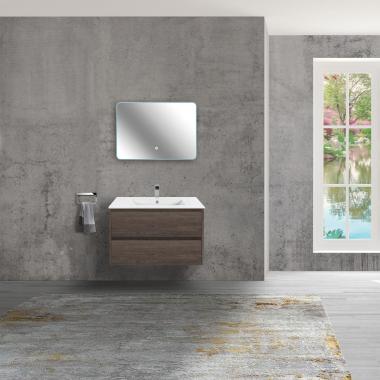 База под раковину Gio 800 подвесная, 2 выкатных ящика soft-close, R.Oak	