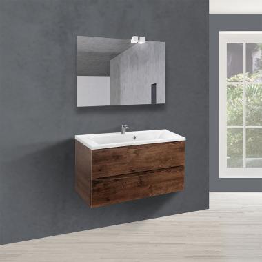 База под раковину Mia 900 подвесная, 2 выкатных ящика soft close, R.Wood	