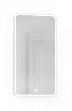  Зеркальный шкаф Jorno Pastel 46 (белый жемчуг) с подсветкой (Pas.03.46/W)	